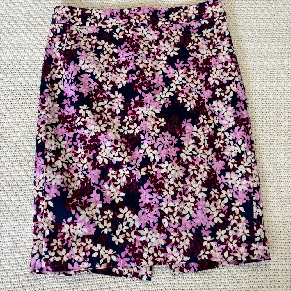 J. Crew Factory Floral Pencil Skirt, Size 00